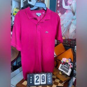 Lacoste men's polo shirt in pink cotton PH731E-20B,